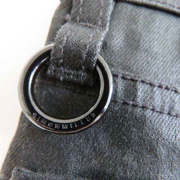 SIMON MILLER X PARAMOUNT GREASE 'Greasy' Black Coated Skinny Jeans - Size 25 - Picture 7 of 15